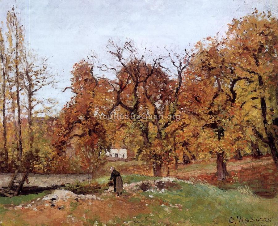 Autumn Landscape, near Pontoise - 卡米耶·毕沙罗